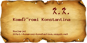Komáromi Konstantina névjegykártya
